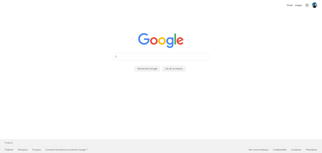 Google recherche accueil