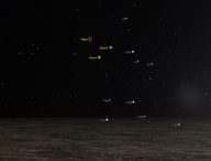 Vénus et Saturne le 11 décembre 2019 à 18h05, vues de Paris. // Source : Capture d'écran The Sky Live