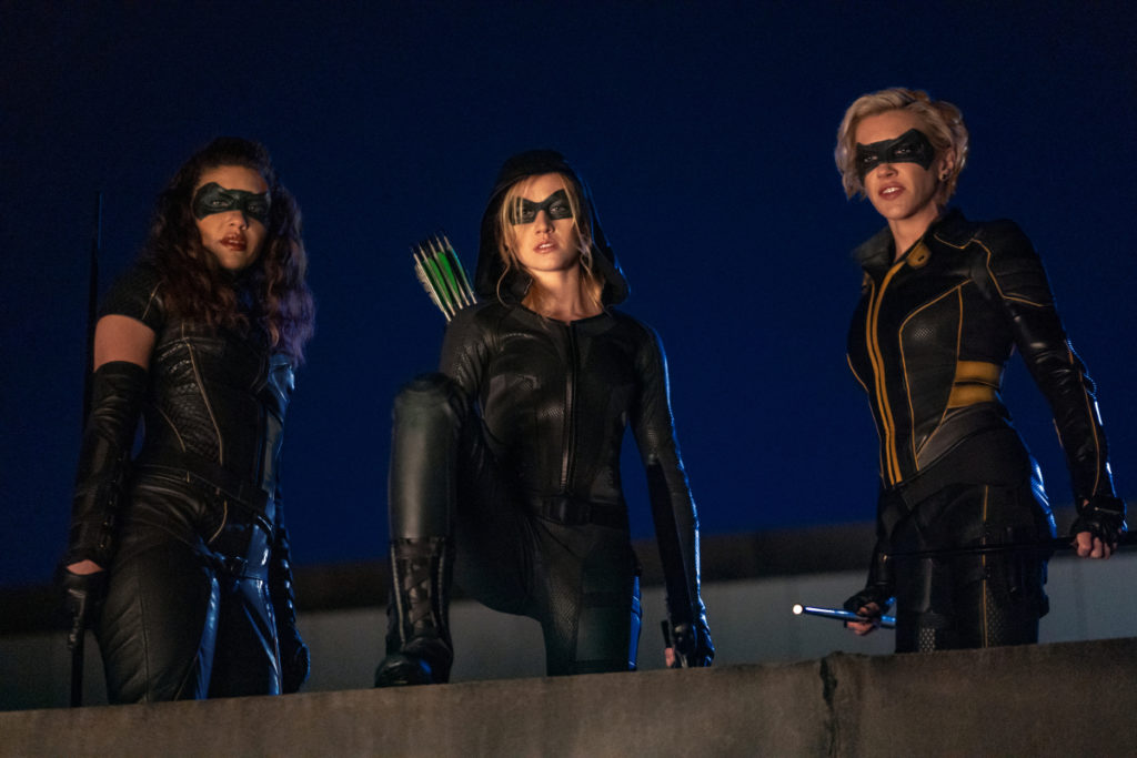 Dinah Drake, Mia Queen et Laurel Lance sont les trois héroïnes de ce spin-off. // Source : The CW