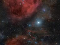 Bételgeuse dans la constellation d'Orion. // Source : Wikimedia/CC/Rogelio Bernal Andreo (photo recardée et modifiée)