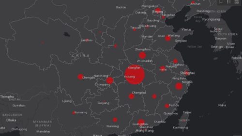 La carte interactive du nombre de morts causées par le coronavirus // Source : gisanddata.maps.arcgis.com