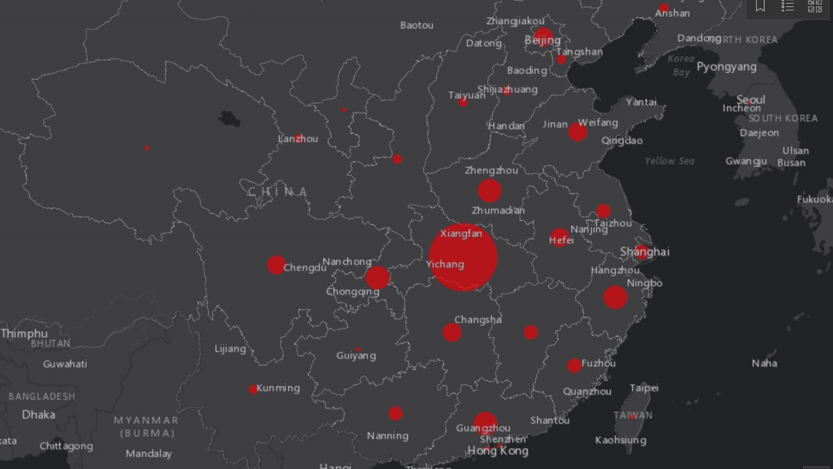 La carte interactive du nombre de morts causées par le coronavirus // Source : gisanddata.maps.arcgis.com