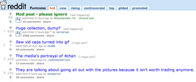 Les photos des célébrités se sont très rapidement retrouvées sur Reddit. Les photos des célébrités se sont très rapidement retrouvées sur Reddit.
