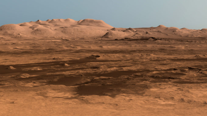 Le cratère Gale sur Mars. // Source : Flickr/CC/Kevin Gill