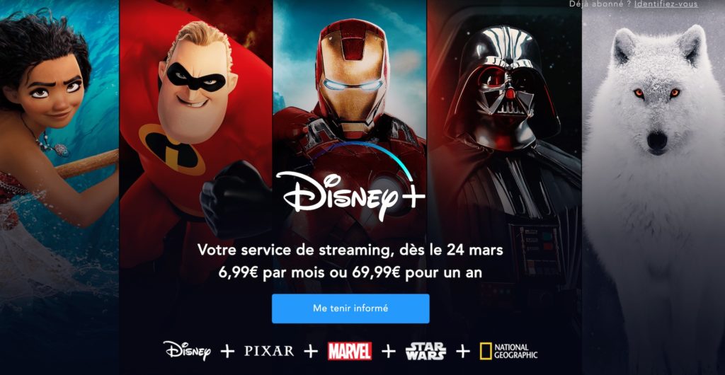 La page d'accueil de Disney+ // Source : Disney+ La page d'accueil de Disney+ // Source : Disney+