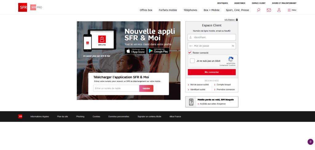 Espace client SFR