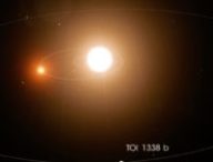 L'exoplanète TOI 1338 b découverte par la Nasa. // Source : Capture d'écran YouTube NASA Goddard