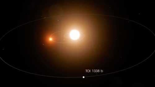 L'exoplanète TOI 1338 b découverte par la Nasa. // Source : Capture d'écran YouTube NASA Goddard