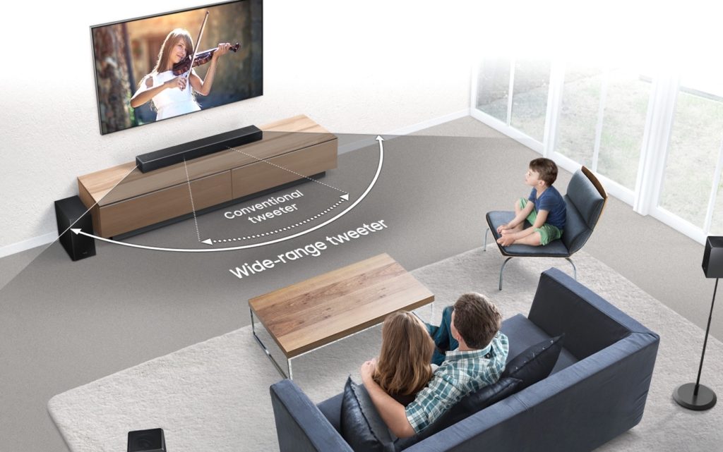 Barre de son Samsung HW-Q90R // Source : Samsung Barre de son Samsung HW-Q90R // Source : Samsung