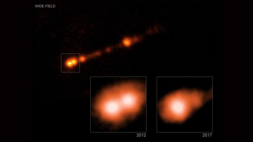 Les observations réalisées par le télescope Chandra. // Source : Chandra (photo recadrée)
