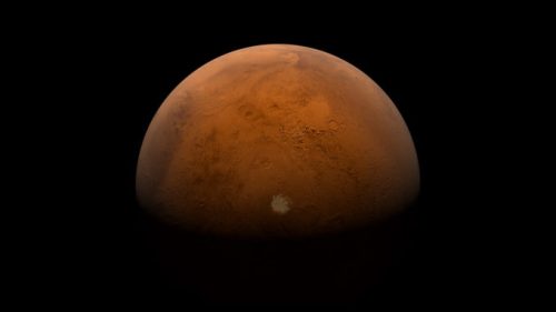 Une représentation de Mars. // Source : Flickr/CC/Kevin Gill (photo recadrée et modifiée)