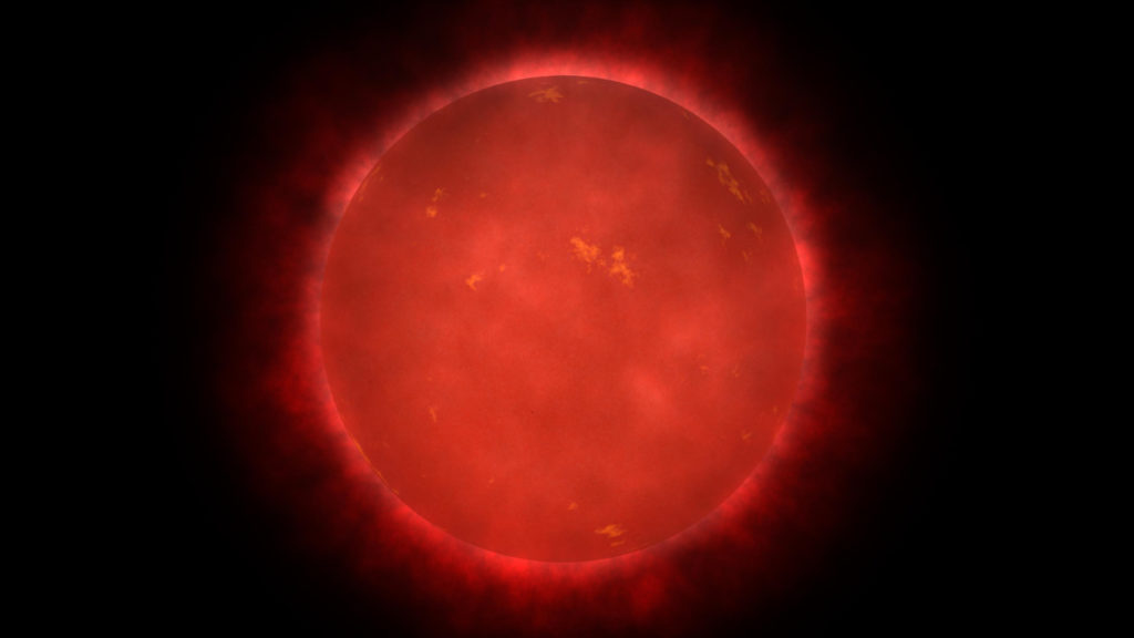 Une naine rouge. // Source : Wikimedia/CC/NASA/Walt Feimer (photo recadrée et modifiée)