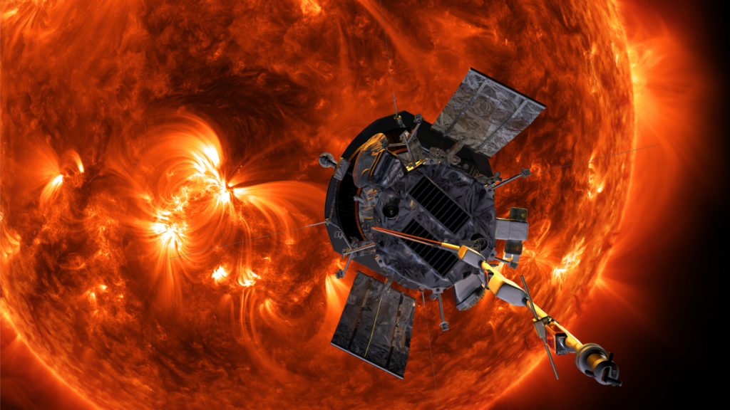 La sonde solaire Parker. // Source : NASA/Johns Hopkins APL/Steve Gribben