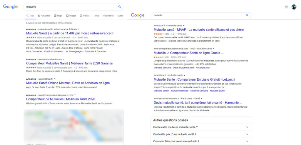 Résultats d'une recherche "mutuelle" le 25 janvier 2020 Résultats d'une recherche "mutuelle" le 25 janvier 2020