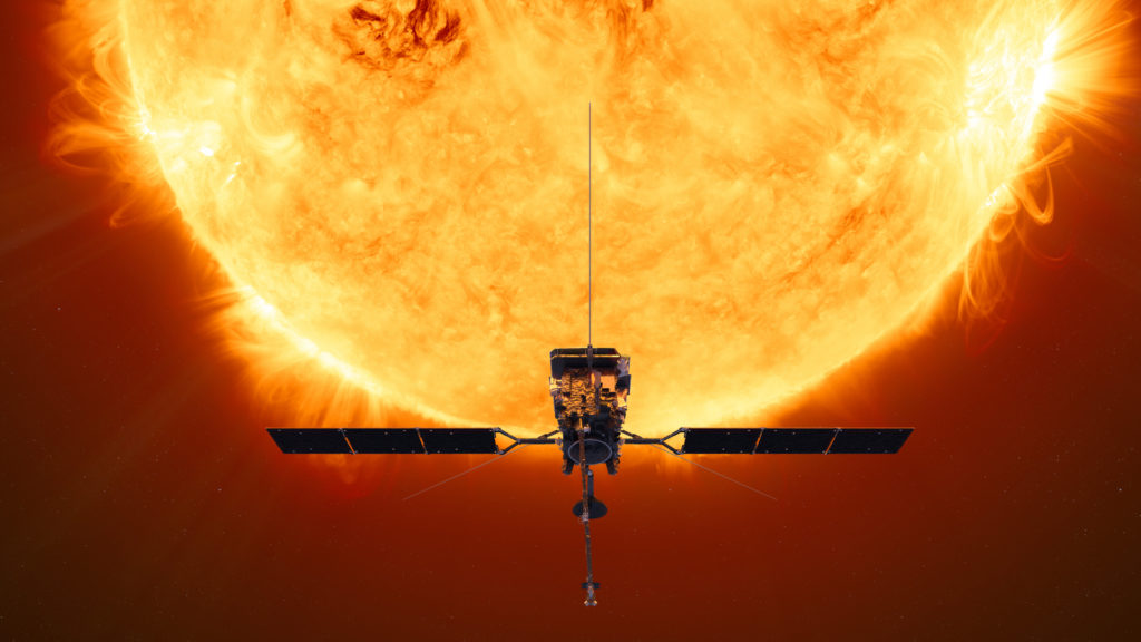 Solar Orbiter, vue d'artiste. // Source : ESA/ATG medialab (photo recadrée)