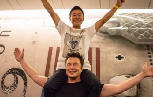 Yusaku Maezawa et Elon Musk vivant un bon moment ensemble. // Source : Instagram - @yuzaku2020
