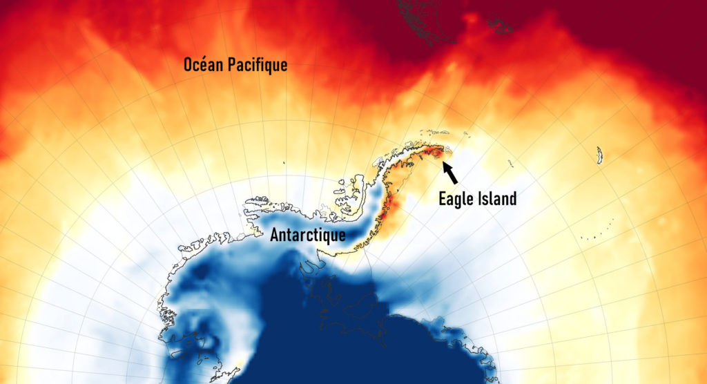 Image satellite de la vague de chaleur. // Source : GEOS-5/NASA