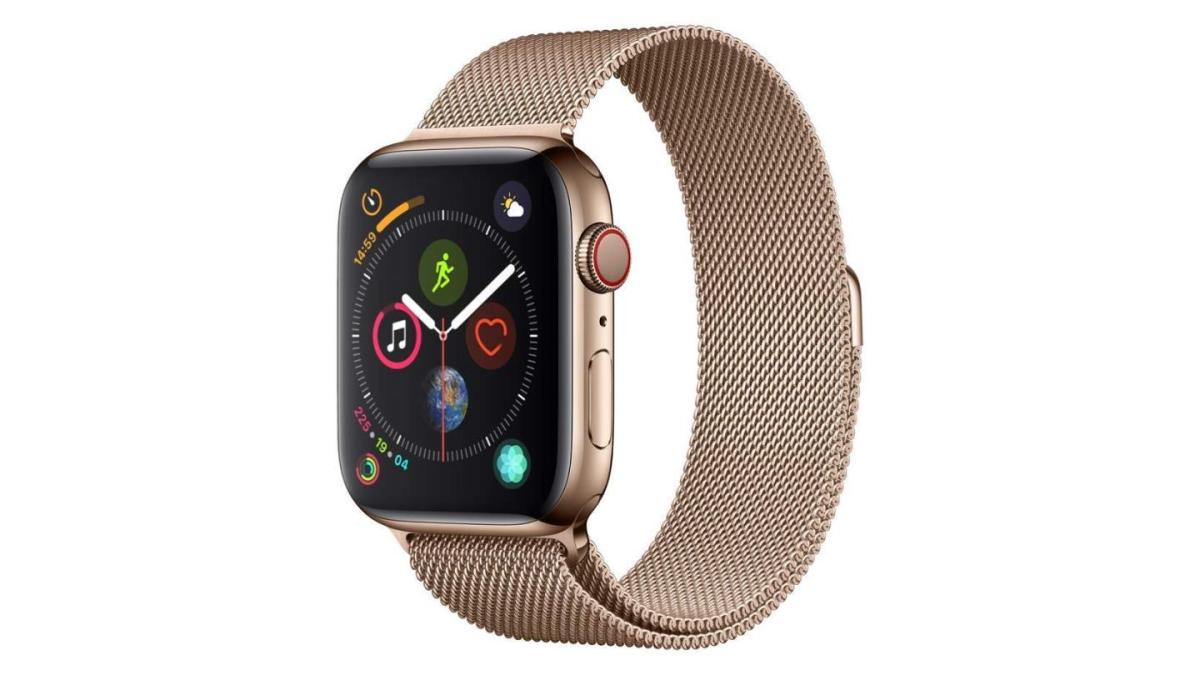 Apple Watch Series 4 (gps+cellular) 44 mm acier inoxydable bracelet milanais or