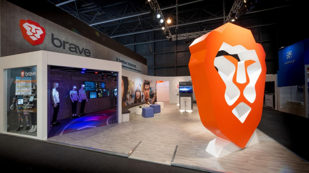 Un stand de Brave lors d'un salon. // Source : Brave