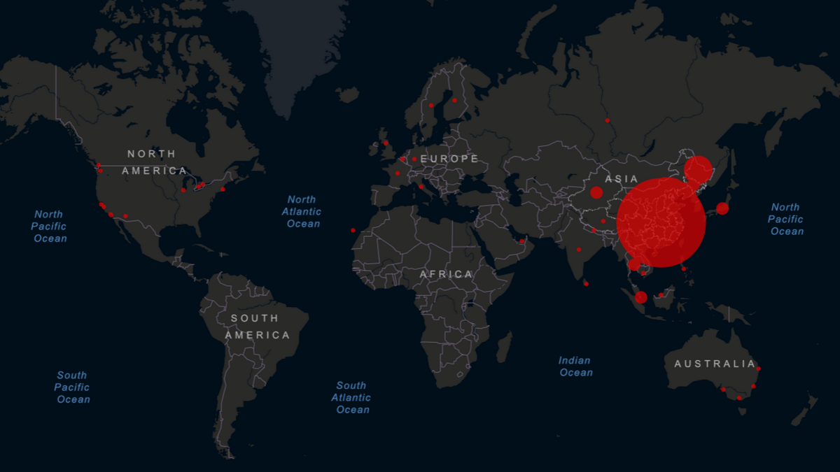 Carte du coronavirus le 5 février 2020 - Université Johns-Hopkins