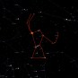 La position de Bételgeuse dans la constellation d'Orion. // Source : Capture d'écran The Sky Live, annotations Numerama