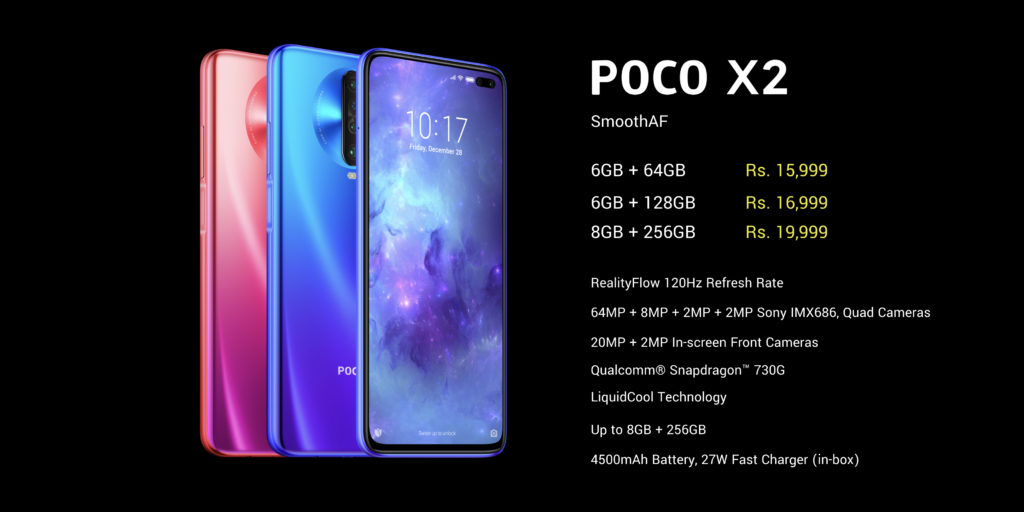 Le Poco X2 // Source : Poco sur Twitter Le Poco X2 // Source : Poco sur Twitter