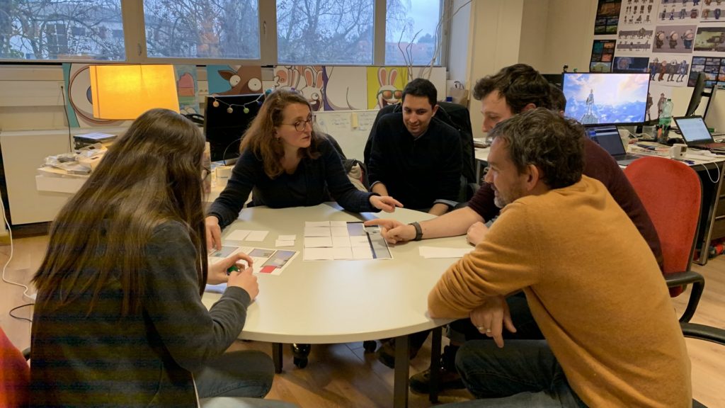L'équipe du Gamelab est composé de six personnes, installées dans ce laboratorie à Polytechnique à Palaiseau. // Source : Numerama / Marcus D.B.