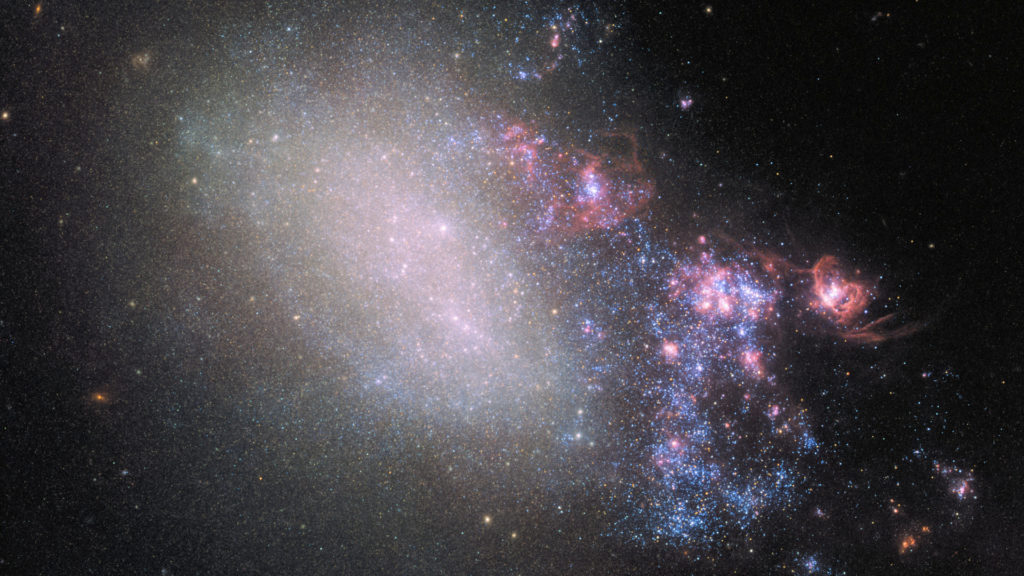 La galaxie NGC 4485. // Source : Flickr/CC/ESA/Hubble, NASA (photo recadrée)