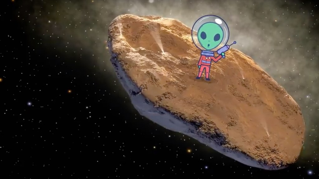 Aucune technosignature n'a été détectée sur les objets interstellaires Borisov et Oumuamua. // Source : Capture d'écran YouTube Grunge