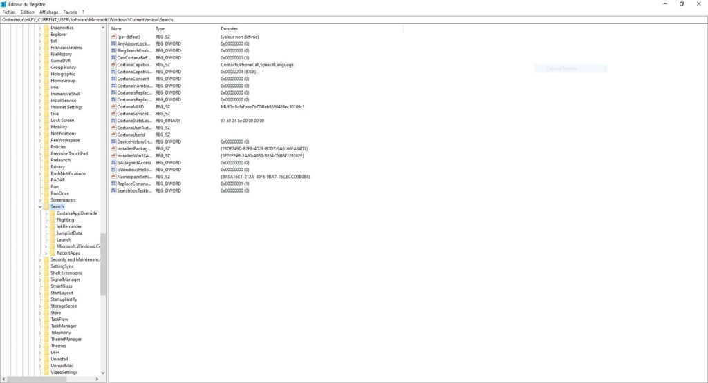 Le registre de Windows 10, à ne parcourir que si vous savez ce que vous faites. Le registre de Windows 10, à ne parcourir que si vous savez ce que vous faites.