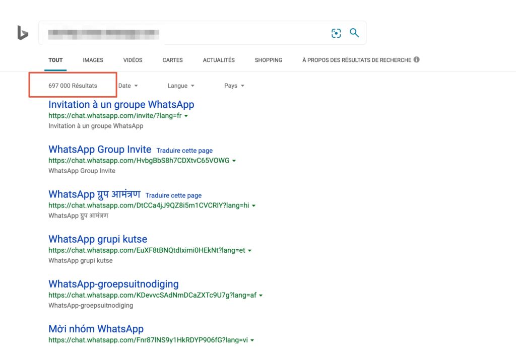 Plus de 600 000 résultats de recherches concernant des liens WhatsApp de groupe Plus de 600 000 résultats de recherches concernant des liens WhatsApp de groupe