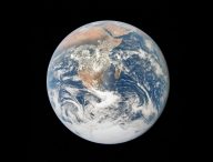 La Terre photographiée lors de la mission Apollo 17. // Source : Flickr/CC/Kevin Gill (photo recadrée)