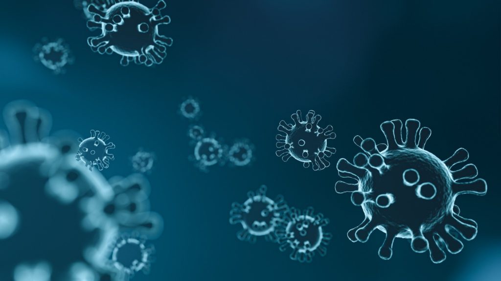 Représentation de coronavirus. // Source : Pixabay