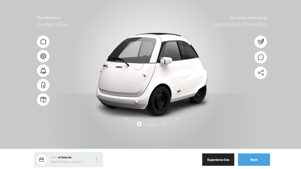 Configurateur Microlino // Source : Micro Configurateur Microlino // Source : Micro
