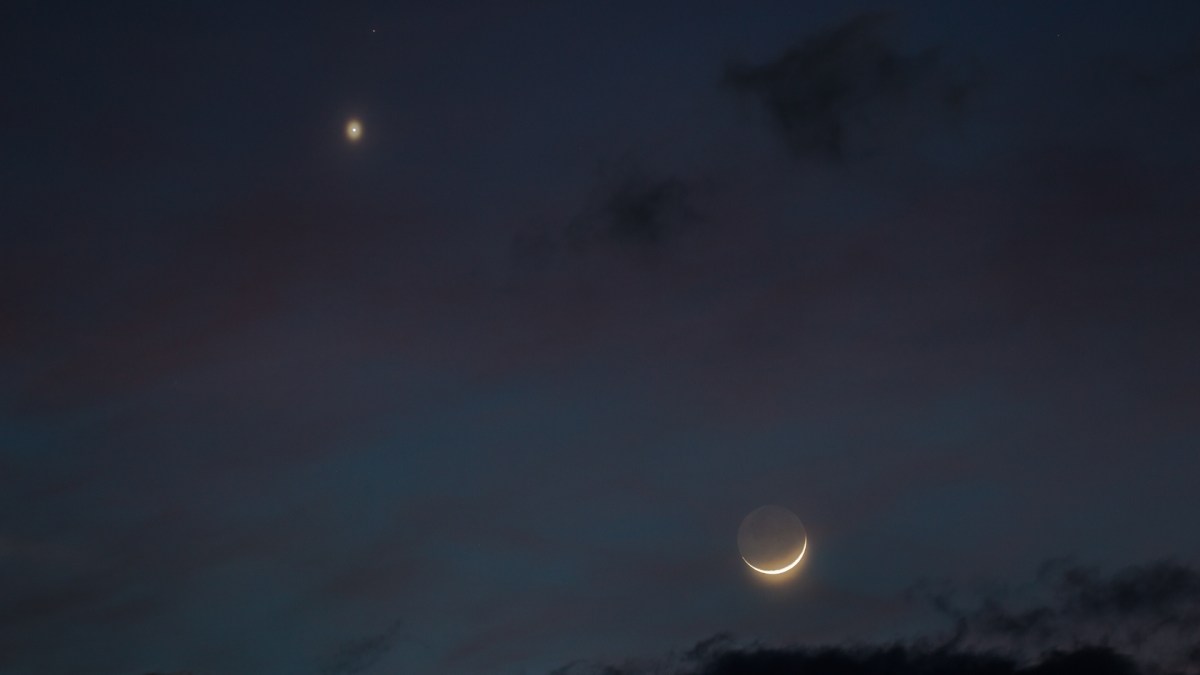 Une conjonction entre Vénus et la Lune. // Source : Pixabay (photo recadrée)