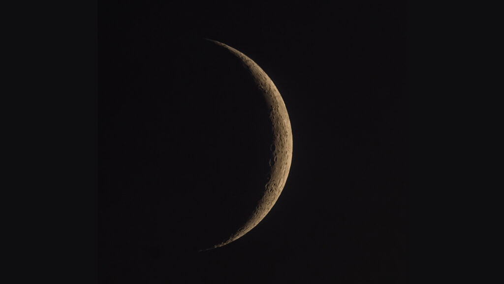 Le croissant de Lune. // Source : Flickr/CC/Stephen Rahn (photo recadrée)