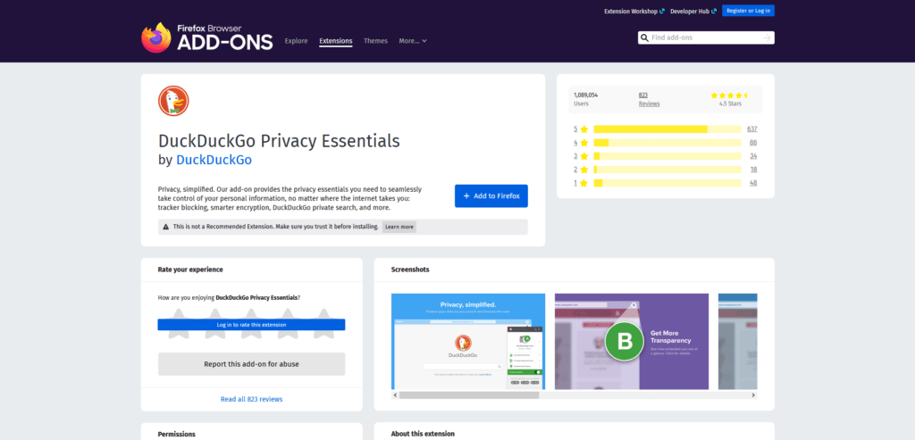 DuckDuckGo Privacy Essentials