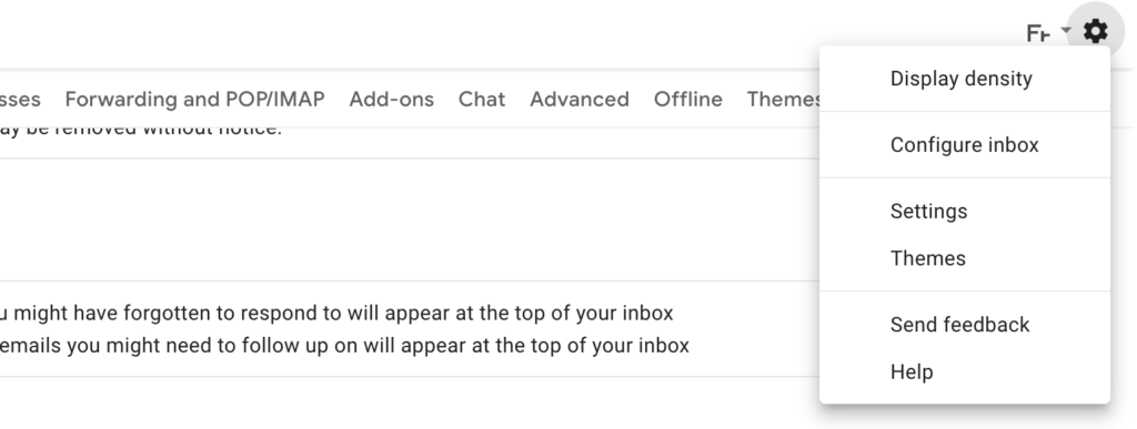 Les réglages de Gmail Les réglages de Gmail