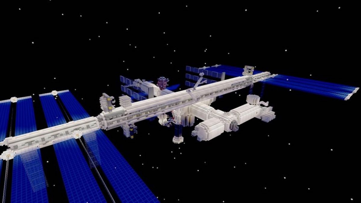 L'ISS dans Minecraft // Source : Microsoft