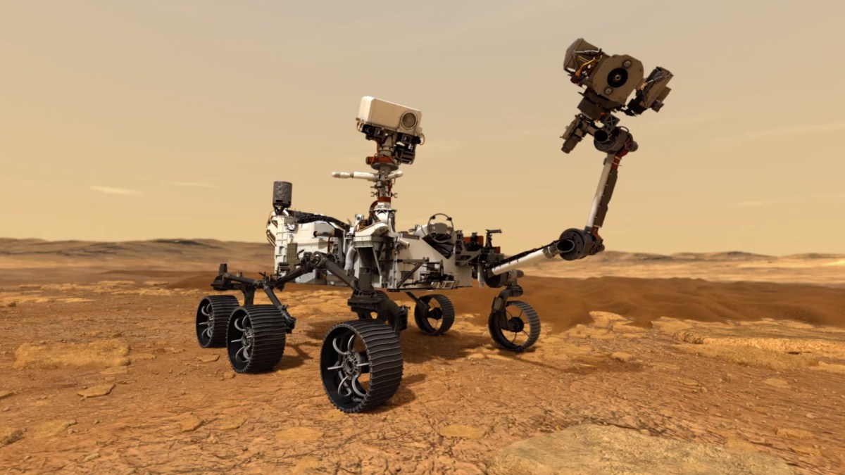 Le rover Mars 2020. // Source : NASA/JPL-Caltech (capture d'écran)