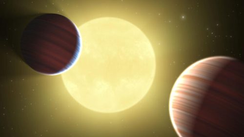 Un système d'exoplanètes identifié grâce à Kepler. // Source : NASA/Ames/JPL-Caltech (photo recadrée)