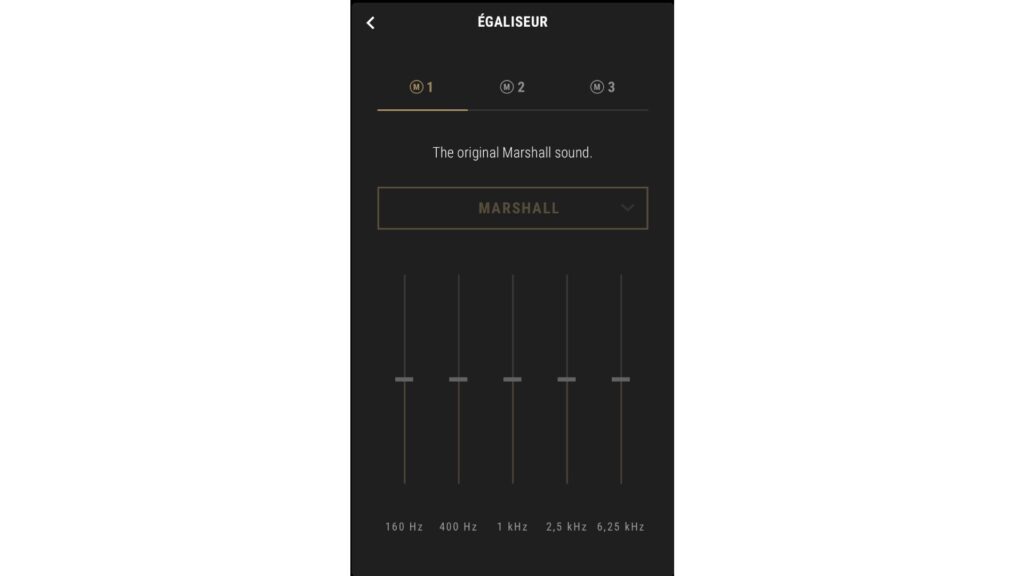 Égaliseur du Marshall Monitor II A.N.C.  // Source : Maxime Claudel pour Numerama