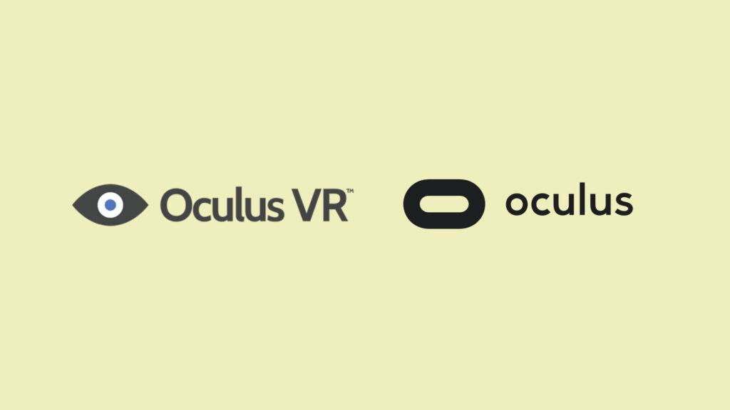 À gauche, le logo d'Oculus entre 2012 et 2015. À droite, le logo depuis 2015. // Source : Wikimedia/CC/Oculus VR, Inc. (montage Numerama)
