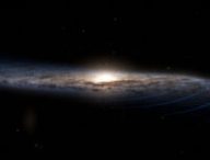 Le disque galactique de la Voie lactée. // Source : Stefan Payne-Wardenaar; Magellanic Clouds: Robert Gendler/ESO (photo recadrée)