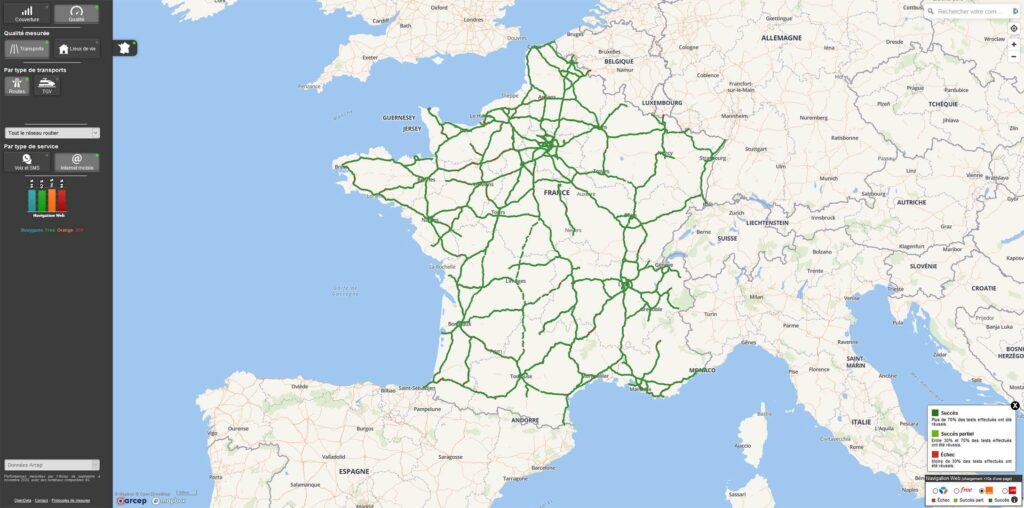 4G Orange réseau routier 2020 4G Orange réseau routier 2020