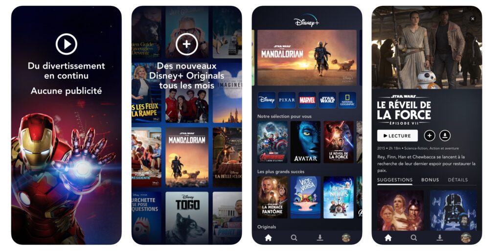 Disney+ dans l'App Store