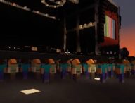 Festival de musique dans Minecraft // Source : Capture d'écran