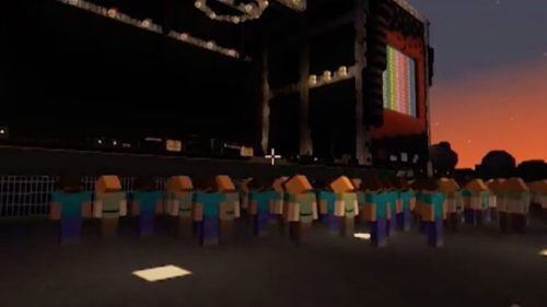 Festival de musique dans Minecraft // Source : Capture d'écran