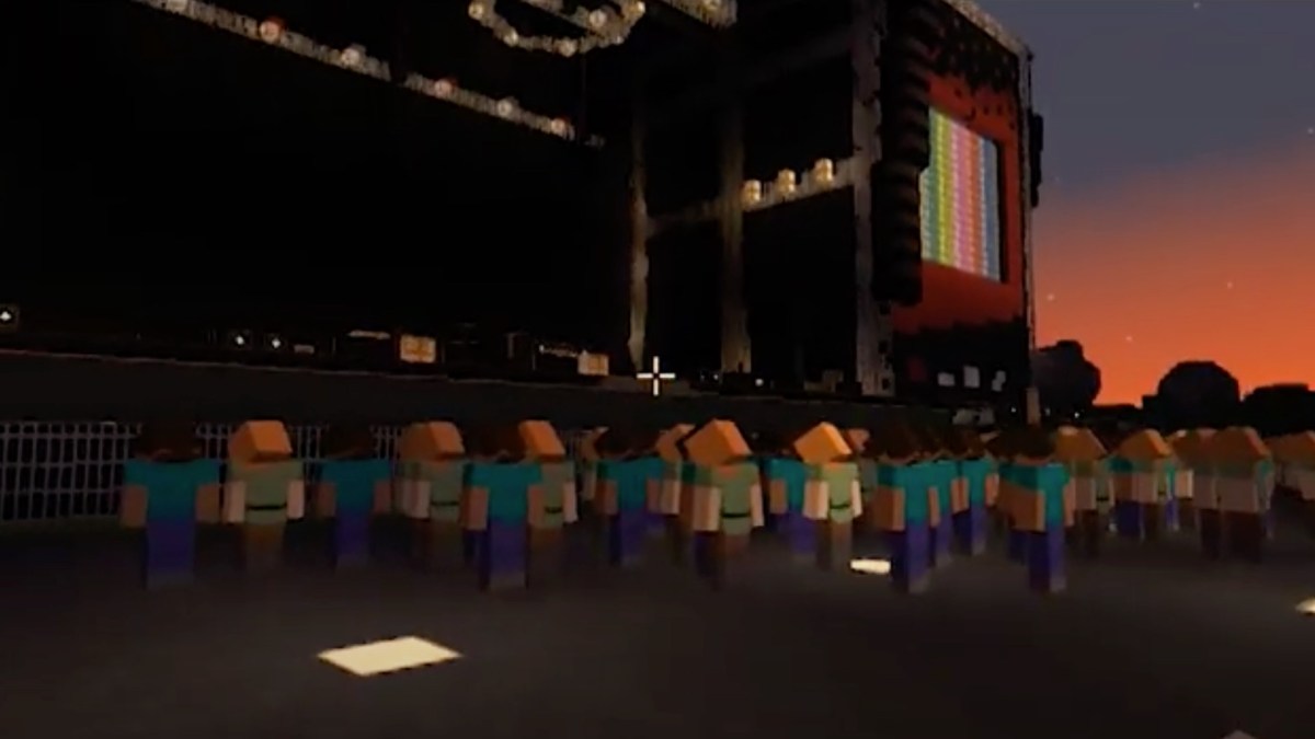 Festival de musique dans Minecraft // Source : Capture d'écran