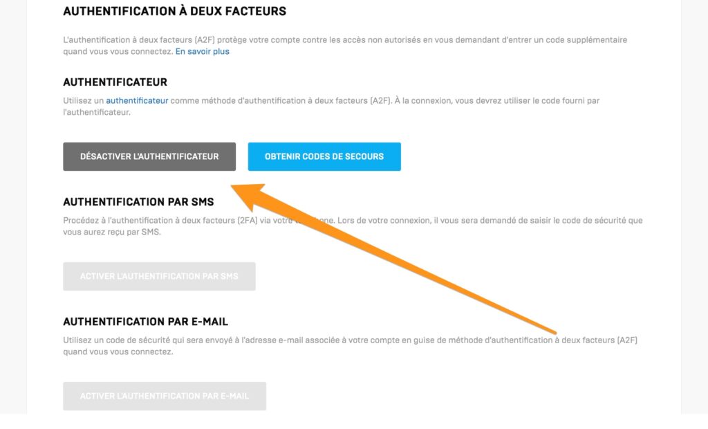 Authentification à deux facteurs sur l'Epic Games Store Authentification à deux facteurs sur l'Epic Games Store